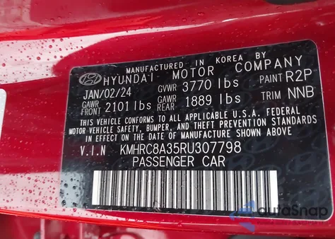 2024 Hyundai Venue Sel from USA, damaged, VIN KMHRC8A35RU307798